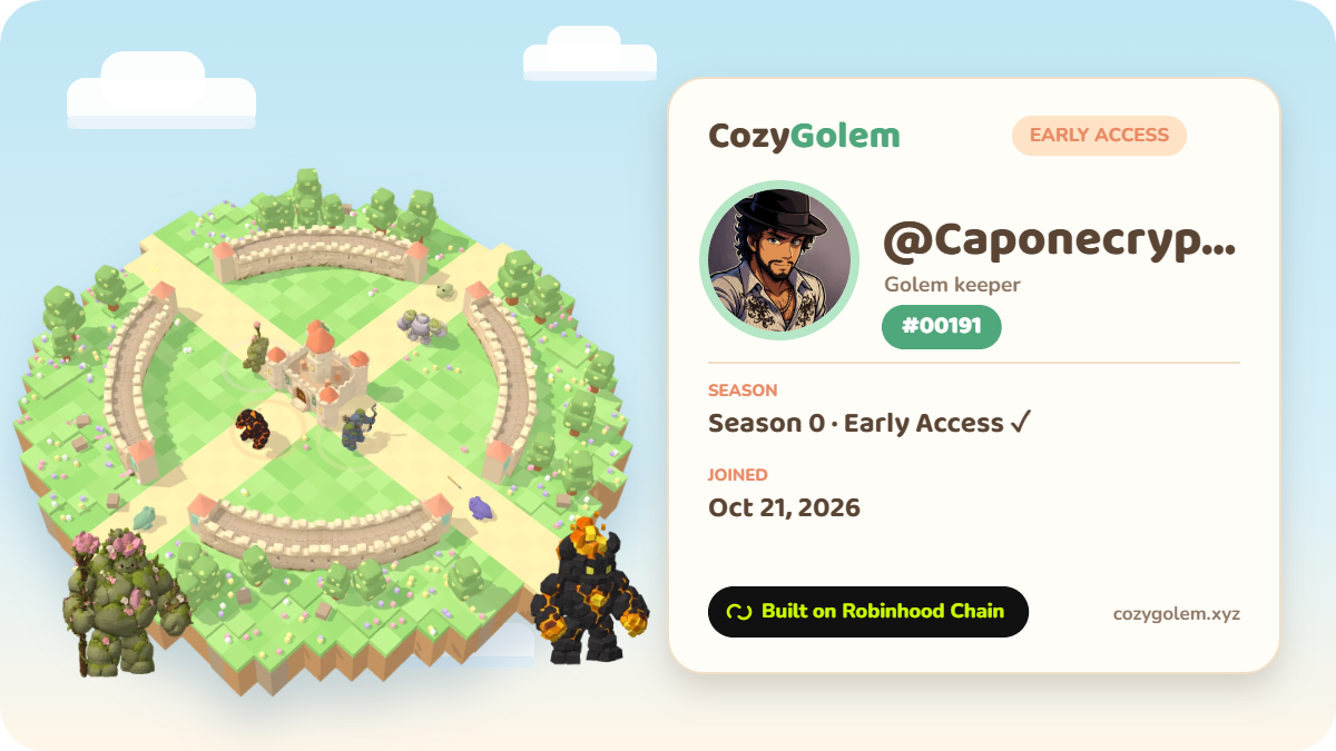 Golem keeper #00191 · CozyGolem Early Access